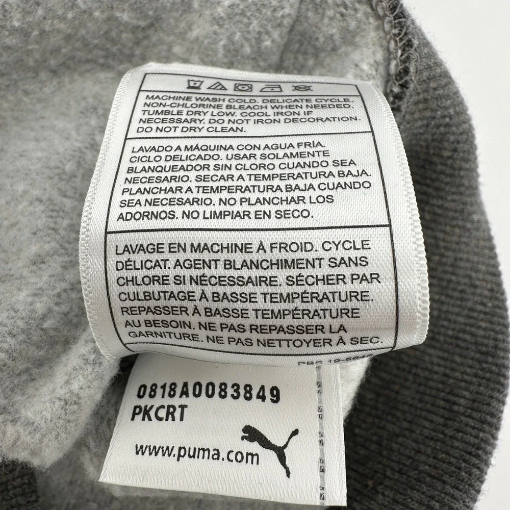 Puma Baby Boy 2-Piece Tracksuit Set Gray Black Blue Full Zip Hoodie Joggers 18M - Picture 10 of 10